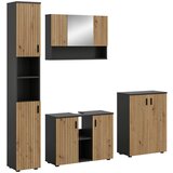MID.YOU Kopalnica Mone, Barva Hrasta, Siva, 4-Delna | Shoptok.si