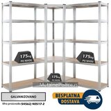  Ugaona polica 180x90x90x40cm + 2 police 180x60x40cm 5x175kg galva | Eponuda.com