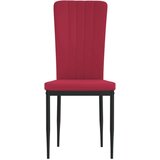  Jedilni stoli 4 kosi vinsko rdeč žamet, (20699671) | Shoptok.si