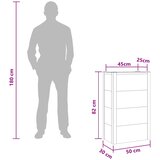  Povišena vrtna gredica Siva 50 x 30 x 82 cm WPC i aluminij | shoptok.hr