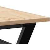  Stolić za kavu Y-oblika 80x80x45 cm borovina i čelik | Eponuda.com