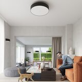 Nice Lamps Crna stropna svjetiljka s tekstilnim sjenilom ø 30 cm Herra – | shoptok.hr