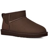 Ugg Snežke iz semiša Classic Ultra Mini rjava barva, 1137391.DDC | Shoptok.si