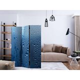  Paravan u 3 dijela - Water drops on blue glass [Room Dividers] 135x172 | shoptok.hr