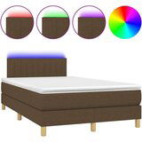  Box spring postelja z vzmetnico LED tem. rjava 120x200 cm blago, (20725724) | Shoptok.si
