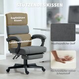  Tapecirana uredska stolica s baršunastim izgledom podesiva po visini na kotačićima siva | shoptok.hr