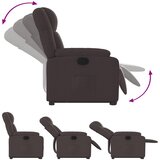  Naslonjač na podizanje tamnosmeđi od tkanine | shoptok.hr