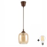 Brilagi LED luster na sajli R GLASS 1xE27/60W/230V prečnik 14 cm smeđa/zadimljeno-smeđa Cene