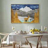  Slika - Golden Land (1 Part) Wide 120x80 U prirodnom drvenom okviru | shoptok.hr
