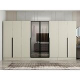 Hanah home ormar sa reflektujućim staklom Nisa 20624, 360 cm, peščar Cene
