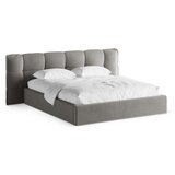 Micadoni Sivi tapecirani bračni krevet s prostorom za odlaganje s podnicom 160x200 cm Eric – | shoptok.hr
