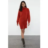 Trendyol Tile Mini Knitwear Turtleneck Dress