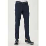 ALTINYILDIZ CLASSICS Men's Navy Blue Regular Fit, Normal Cut, Flexible Trousers with Side Pockets. Cene