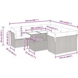  Vrtna garnitura - 9-dijelni set vrtnih sofa s jastucima crni od poliratana bagrem - Crna sa spremištem 1 | shoptok.hr