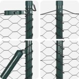 vidaXL Ograda u obliku heksagona Siva 0.8x100 m Čelik | shoptok.hr