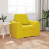 vidaXL tlačna kavča postelja 2-v-1 rumena 98x71x83 cm žamet | Shoptok.si