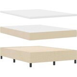  Box Spring postelja z vzmetnico in LED krem 160x200 cm tkanina, (22050301) Slike