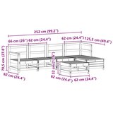  6-dijelni set vrtnih sofa od masivne borovine | shoptok.hr