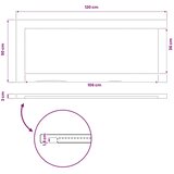  Pravokutni stolni vrh 120 x 50 x 3 cm Pravokutni - Prirodna 90 x 55 x 3 5 cm Živi rub 1 strana | shoptok.hr
