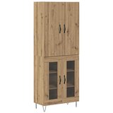  Highboard 2 pcs Umjetnički hrast Inženjersko drvo i staklo | shoptok.hr