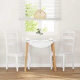 Blagovaonske stolice 2 kom. Bijele, puno drvo, guma | Shoptok.si