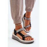 Big Star Women's platform sandals with gusset grey cene
