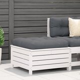  Vrtni tabure bijeli 62 x 63,5 x 32 cm od masivne borovine | shoptok.hr