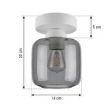 Brilagi LED plafonsko svetlo R GLASS 1xE27/60W/230V prečnik 14 cm bela/dimasta siva Slike