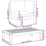  10-dijelna set vrtnih sofa s jastucima masivno bagremovo drvo | shoptok.hr