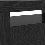 TV ormarić s LED svjetlima crni hrast 120x35x40 cm inženjerski drvo | shoptok.hr