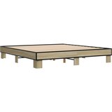  Okvir za krevet boja hrasta 180x200cm konstruirano drvo i metal | shoptok.hr
