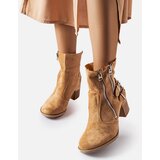 Gemre Beige ankle boots with a loose upper Plourde | Shoptok.si