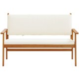 vidaXL Naravni les, Krem bela Akacija, Poliester 120 cm klop | Shoptok.si