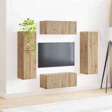  Komplet TV omaric 4 pcs Umetni hrast Konstruiran les - - Rjava - 57.9 - 30 x 31 x 100 cm - 2025-vidaXL-Uvoz_2 | Shoptok.si