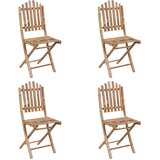  5-dijelni sklopivi vrtni blagovaonski set od bambusa Krema 40 x 40 x 7 cm | Shoptok.si