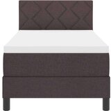  Postelja z vzmetnico z vzmetnico Temno rjava 80 x 200 cm blago, (5000126392) | Shoptok.si
