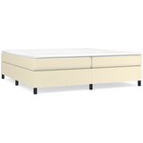 Krevet s oprugama i madracem krem 200x200 cm od umjetne kože | Eponuda.com
