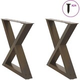  Noge za klub stolić 2 kom. Prirodni čelik 50 x (42-43,3) cm Čelik | shoptok.hr