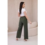 Kesi Włoski Viscose wide-leg trousers khaki | Shoptok.si
