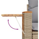  Set od 10 komada vrtne sofe s jastučićima bež Poli ratan akacija | shoptok.hr