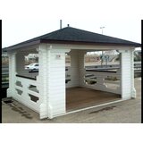 Male kuće Drvena nadstrešnica IBIZA 400 × 400 cm sa šindrom | shoptok.hr
