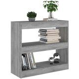 vidaXL Ormarić za knjige / pregrada boja sivog hrasta 80 x 30 x 72 cm | shoptok.hr