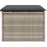  Vrtni tabure s jastukom svijetlosivi 55x55x37 cm od poliratana | Eponuda.ba
