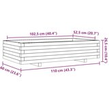  Vrtna sadilica voštano smeđe boje 110x60x26,5 cm od borovine | shoptok.hr