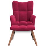  Stolica za ljuljanje s osloncem za noge boja vina baršunasta | Eponuda.com