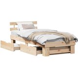  Krevetna konstrukcija Prirodna 90 x 200 cm Čvrsto borovo drvo | shoptok.hr
