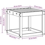  Klupa za sjedenje Prirodna 43 x 43 x 37 cm Čvrsto drvo akacije - Prirodna 40 cm Otvoreno područje nogu | shoptok.hr