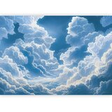  Foto tapeta - Blue Sky Breaking Through White Fluffy Clouds 100x70 | shoptok.hr