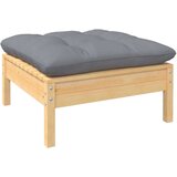  Vrtna sedežna garnitura 11-delna s sivimi blazinami borovina, (20760399) | Shoptok.si