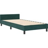 vidaXL Postelja Dark Green 90x190 cm Žamet, (22049109) | Shoptok.si